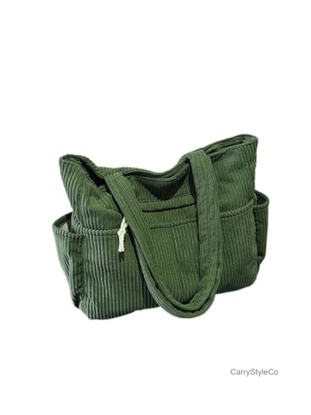 Corduroy Tote Bag Hobo Shoulder Bag Zipper Casual Handbag Large Office Shopping